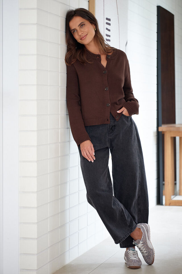 Darted Barrel Jean, FADED BLACK