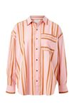 Oversized Poplin Shirt, WASHED PINK NUTMEG STRIPE ORGANIC COTTON - alternate image 2