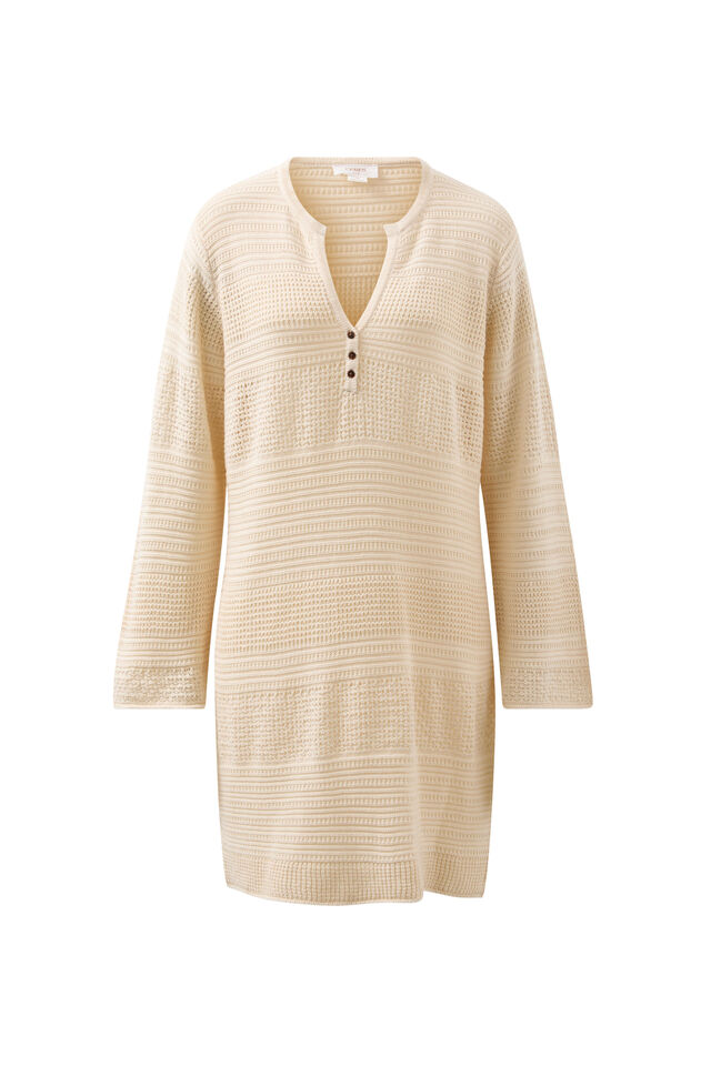 Parker Slouchy Knit Dress, ECRU