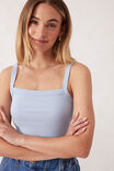 Square Neck Rib Singlet, CHALK BLUE - alternate image 5