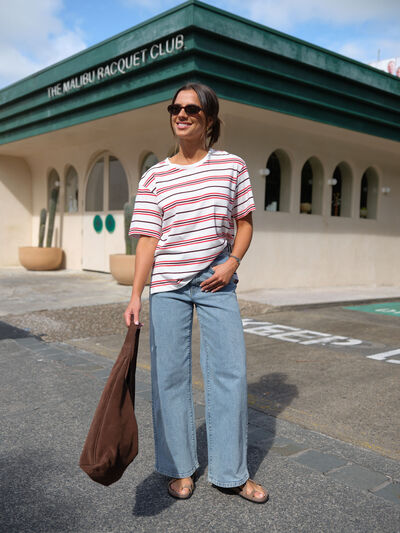 Evie Wide Leg Jean, MID VINTAGE BLUE