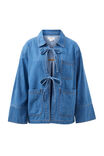 Tie Denim Jacket, FRESH INDIGO - alternate image 2