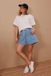 Relaxed Everyday Short, INDIGO STRIPE - alternate image 4