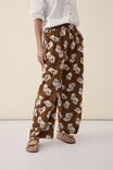Mila Wide Leg Pant, NUTMEG LEAF TEXTURED ORGANIC COTTON - alternate image 5