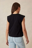 Extended Shoulder Tee, BLACK - alternate image 3