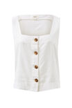 Square Neck Shell Top, WHITE - alternate image 2