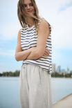 Sporty Terry Top, NEW NAVY STRIPE - alternate image 6