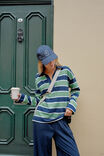 Shelby Slouchy Rugby Top, PISTACHIO/HERITAGE NAVY STRIPE - alternate image 7