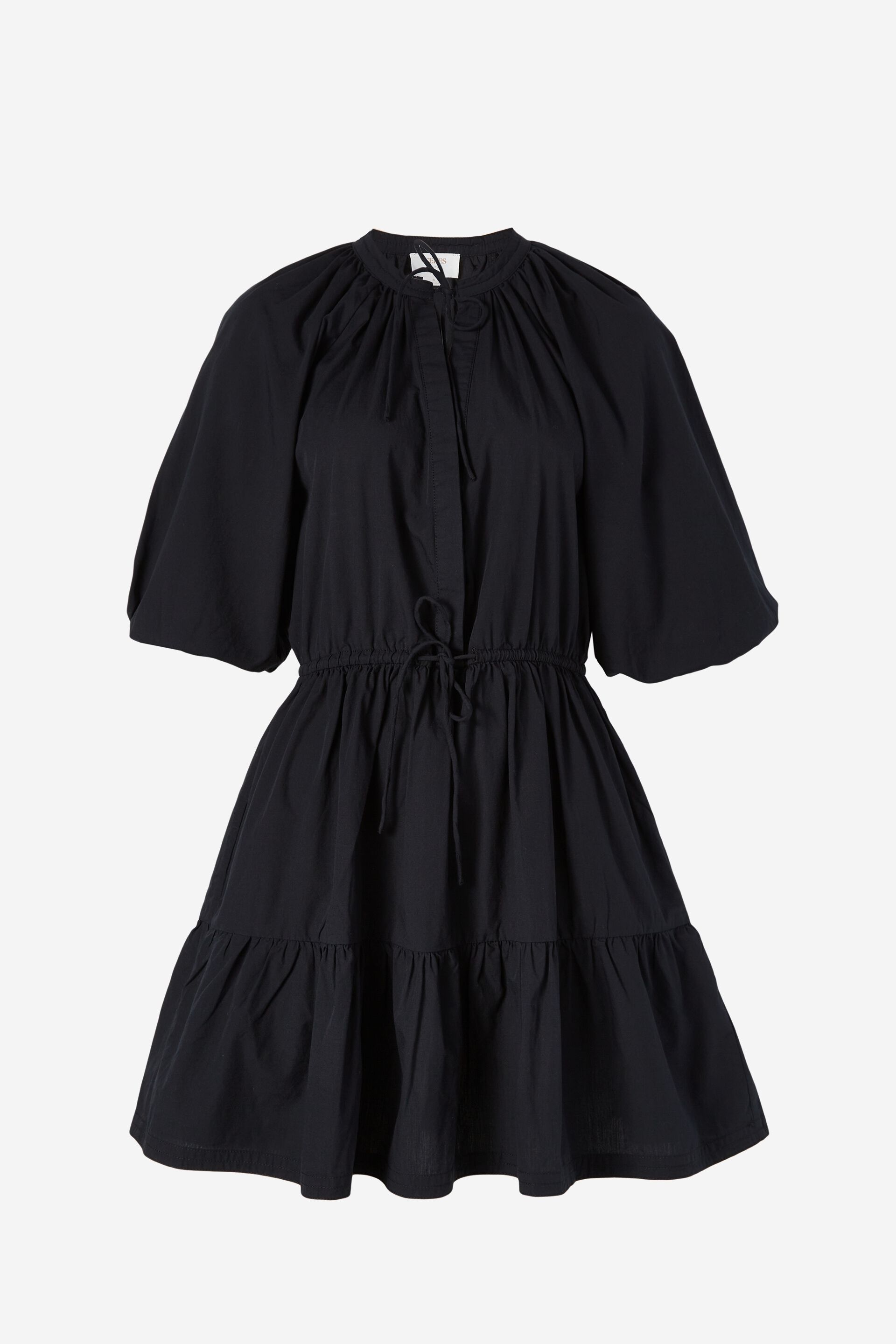 Poplin detail tie deals waist dress