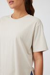 Slouchy Split Hem Tee In Australian Cotton, RAINY DAY - alternate image 5