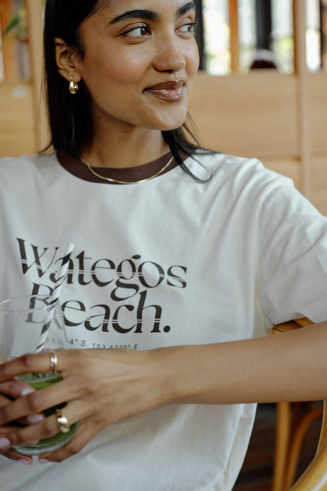 Stevie Slouchy Tee, BUFF/WATEGOS BEACH