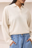 Elke Collared Tie Top, BUFF - example image 6