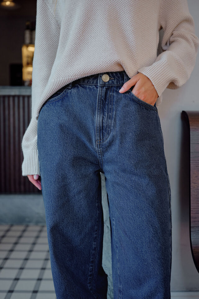 Leah Tapered Barrel Jean, FRESH INDIGO