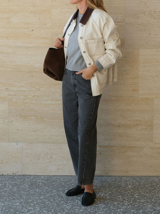 Denim Barn Jacket, NATURAL ECRU