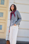 Sully Triangle Knit Scarf, WASHED BURGUNDY - alternate image 4