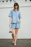 Relaxed Short Sleeve Shirt, VINTAGE BLUE PINSTRIPE - alternate image 5