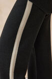 Side Stripe Soft Knit Pant, BLACK/OATMEAL STRIPE - alternate image 5