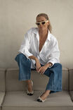 Peta Oversized Shirt, WHITE ORGANIC COTTON - alternate image 7
