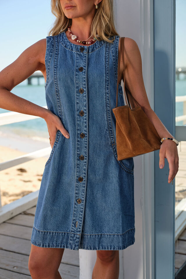 Suki Shift Dress, FRESH INDIGO