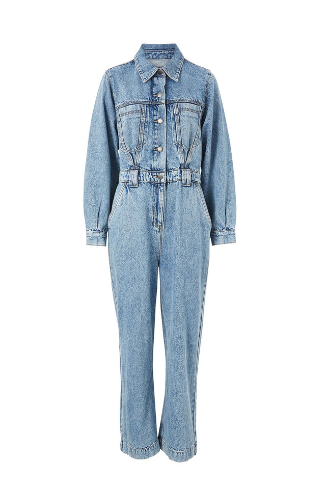 Classic Jumpsuit, MID VINTAGE BLUE DENIM