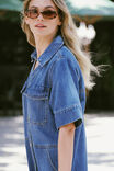 Side Pocket Boxy Dress, FRESH INDIGO - alternate image 3