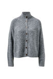 Riley Funnel Neck Tab Cardi, SILVER MARLE - alternate image 2