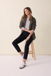 Slim Leg Jean In Organic Cotton, BLACK - alternate image 1