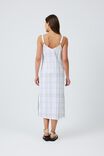 Slip Dress In Cotton Linen Blend, CHECK - alternate image 6