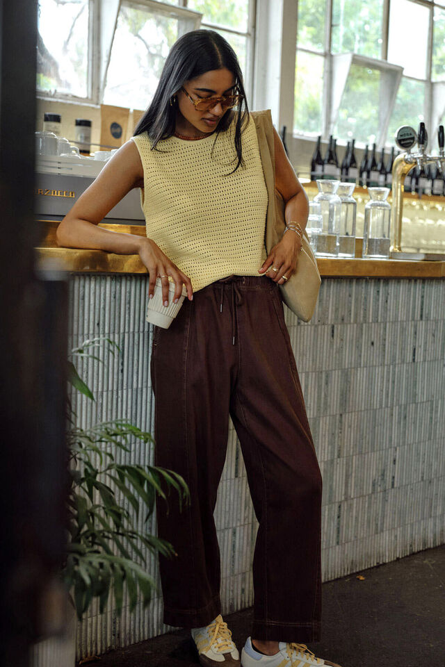 Jessie Barrel Pant, CHOCOLATE