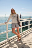Mira Knitted Crew, ECRU CHOCOLATE SARDINE - alternate image 4