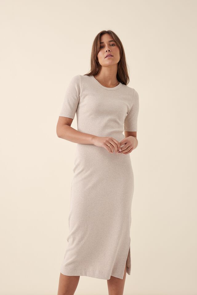 Mamatayoe Womens Cereza Casual Dress, Taupe UK Size XL