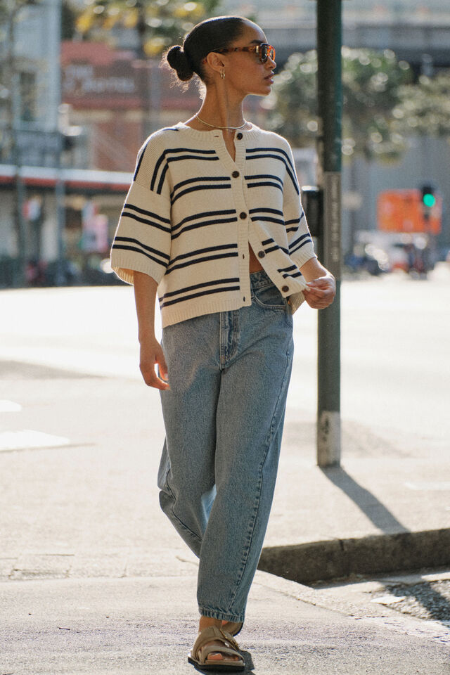 Tapered Barrel Jean, MID VINTAGE BLUE