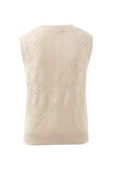Dahlia Diamond Knit Vest, ECRU - alternate image 3
