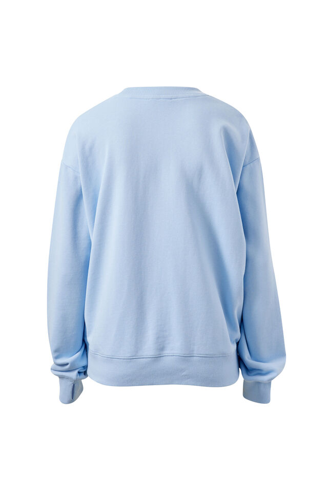 Mena Sporty Crew, CHINA BLUE/BRUNETTE VARSITY
