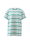 Lola Longline Step Hem Tee, KELLY GREEN STRIPE - alternate image 2