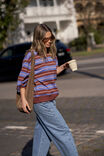 Romy Crew, VINTAGE BLUE PINK CLAY BURNT TOFFEE STRIPE - alternate image 6