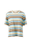 Stevie Slouchy Tee, BUTTER/TOFFEE/FRESH BLUE STRIPE - example image 2