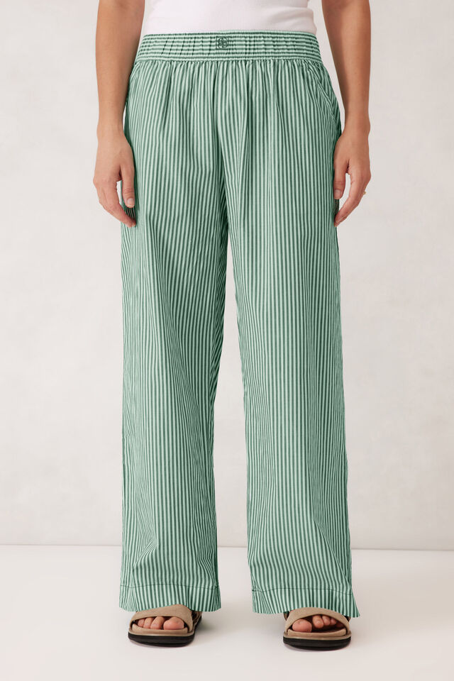 The Lounge Pant, KELLY GREEN WHITE STRIPE