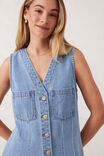 Seamed Mini Shift Dress, VINTAGE BLUE - alternate image 5
