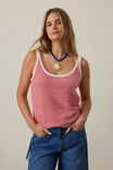 Fia Stripe Knit Tank, FIERY RED ECRU STRIPE - alternate image 6