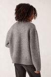 Knit Bomber Cardi, MID GREY NEP - alternate image 3