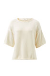 Boxy Knit Tee, EGGSHELL - alternate image 2