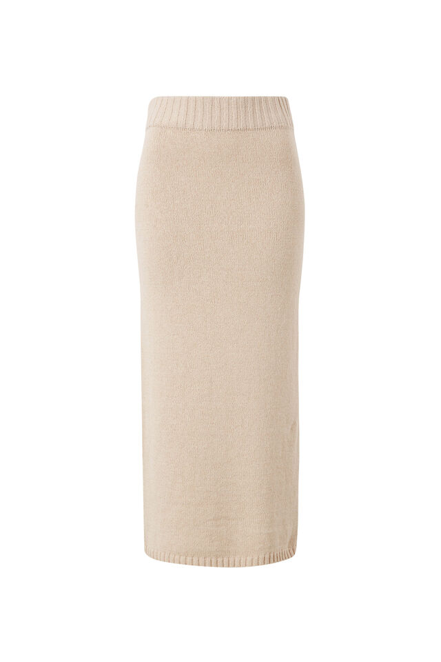 Beach Knit Maxi Skirt, STRING