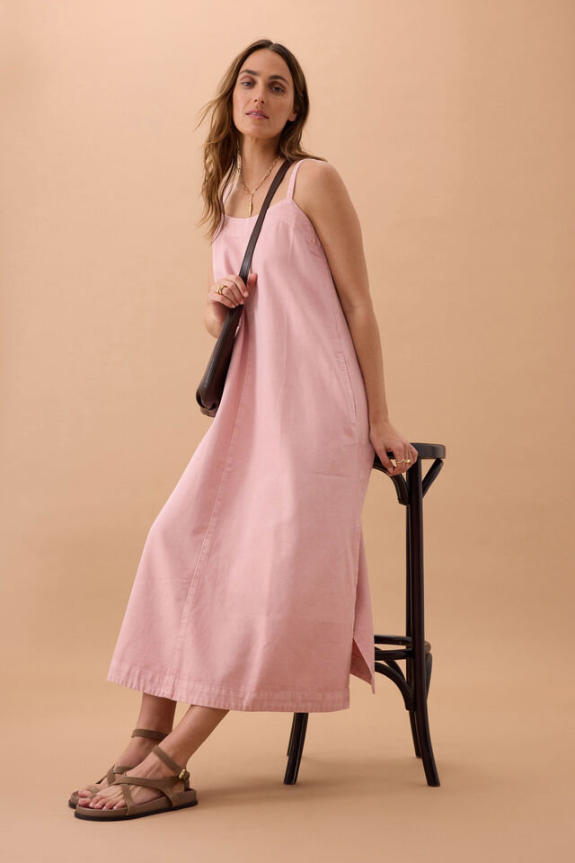 Remy Strappy Midi Dress, WASHED PINK