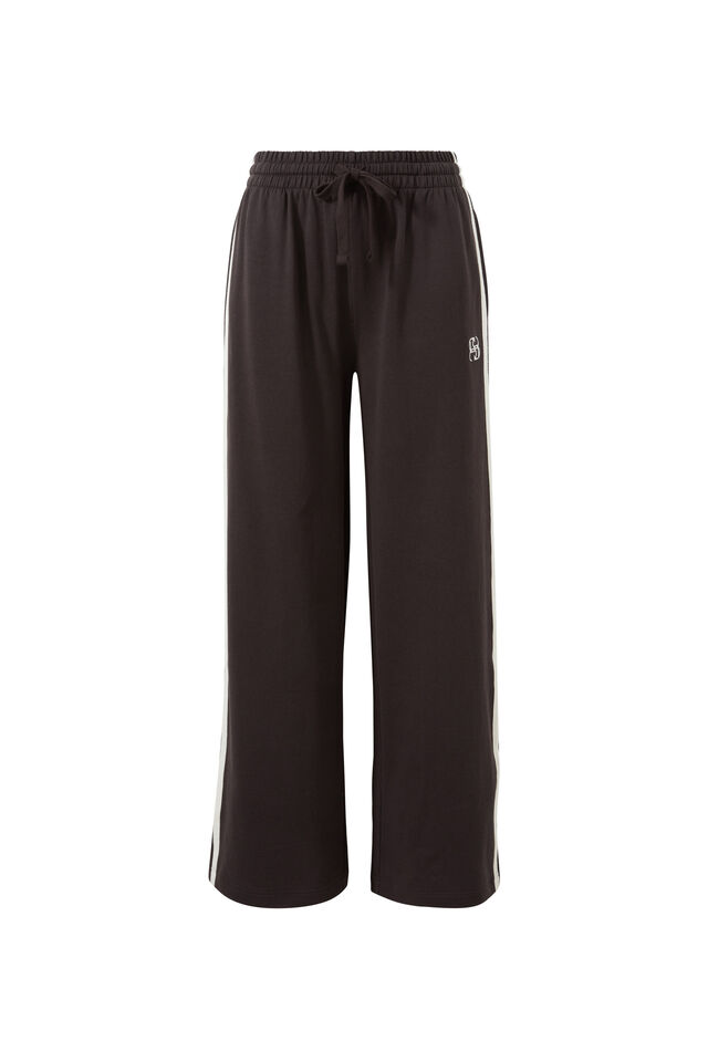 Gigi Wide Leg Terry Trackpant, PHANTOM SIDE STRIPE