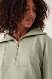 Isabella Half Zip Sweat, MATCHA - alternate image 4