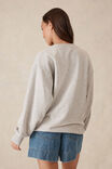 Oversized Slouchy Crew, GREY MARLE HERITAGE LOGO - alternate image 3