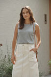 Cable Soft Knit Tank, GREY MARLE - alternate image 1