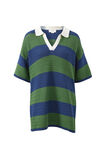 Mara Short Sleeve Knit Tunic, BASIL STRIPE - example image 2