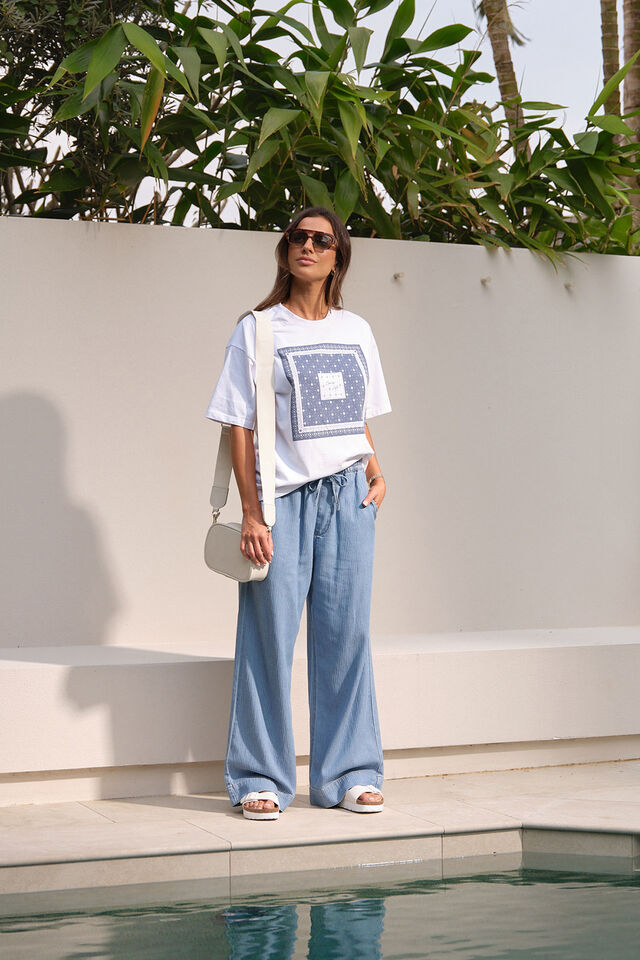 Tully Boyfriend Tee, MOONLIGHT BANDANA PRINT